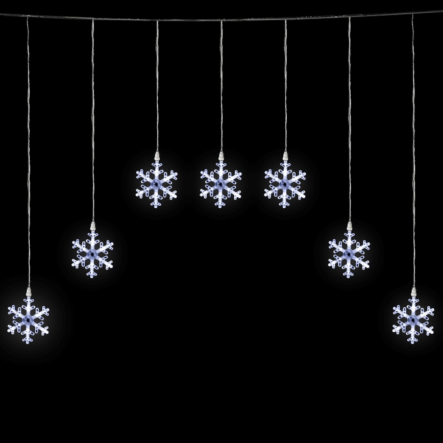 Aigostar - LED външна коледна верига 84xLED/8 функции 1,2x1m IP44 студено бяло снежинки