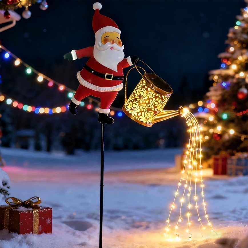 Aigostar - LED Външна коледна украса 120xLED/8 функции 80 см IP44 Santa/топла бяла