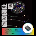 Aigostar-LED Външна коледна верига 100xLED/8 функции 3xAA 10,3м IP44 многоцветна