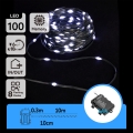 Aigostar - LED Външна коледна верига 100xLED/8 функции/3xAA 10,3м IP44 студено бяло
