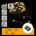 Aigostar - LED Външна коледна верига 100xLED/8 функции 3xAA 10,3м IP44 топла бяла