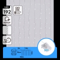 Aigostar - LED външна коледна верига 192xLED/8 функции 3xAA 4,5x1,2m IP44 студено бяла