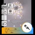 Aigostar - LED външна коледна верига 200xLED/8 функции, 23 м, IP44, топла бяла/студена бяла светлина