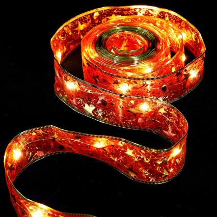 Aigostar - LED коледна гирлянда 100xLED/3xAA 10 m топла бяла червена