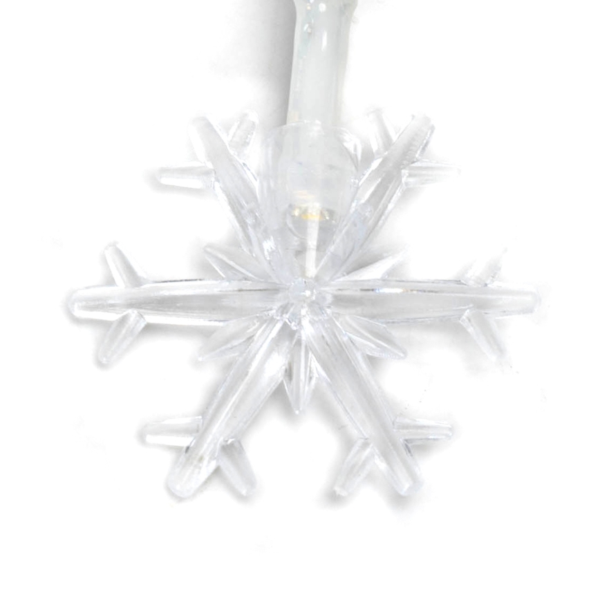 Aigostar - LED коледен гирлянд 10xLED/3xAA 1,5m топла бяла светлина, снежинки