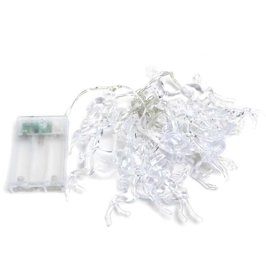 Aigostar - LED Коледен гирлянд 20xLED/3xAA 3,3м еленчета