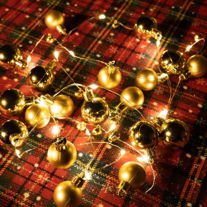 Aigostar - LED коледна гирлянда 20xLED/3xAA 2 m топла бяла