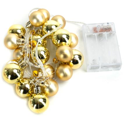 Aigostar - LED коледна гирлянда 20xLED/3xAA 2 m топла бяла