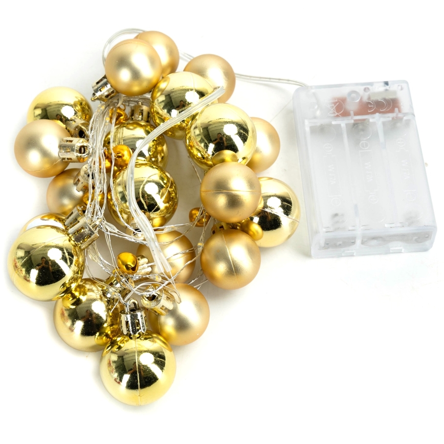 Aigostar - LED коледна гирлянда 20xLED/3xAA 2 m топла бяла