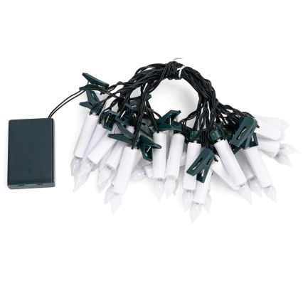 Aigostar - LED коледен гирлянд 25xLED/3xAA 5 m топла бяла светлина