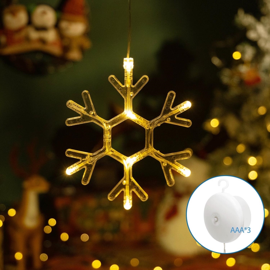 Aigostar - LED Коледна декорация LED/3xAAA топло бял снежинка 19 см