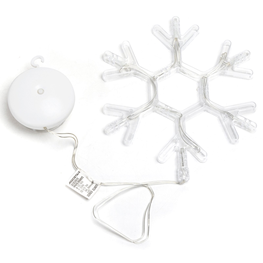 Aigostar - LED Коледна декорация LED/3xAAA топло бял снежинка 19 см