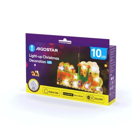 Aigostar - LED Коледна декорация LED/3xAAA влак 13,4 см