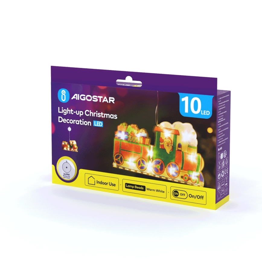 Aigostar - LED Коледна декорация LED/3xAAA влак 13,4 см