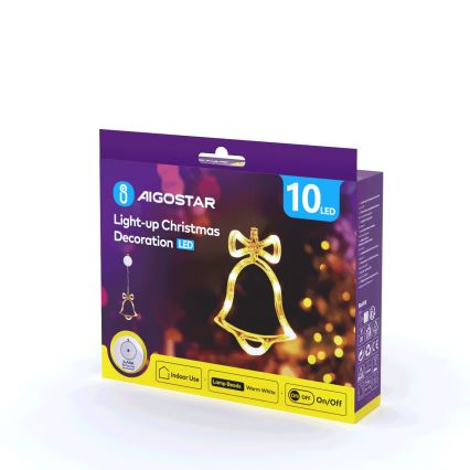Aigostar - LED Коледна декорация LED/3xAAA звънче 18 см
