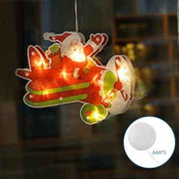 Aigostar - LED Коледна декорация LED/3xAAA Коледен самолет 17 см