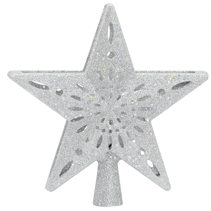 Aigostar - LED коледен прожектор за снежинки LED/5W/230V студено бяла светлина, сребриста звезда