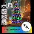 Aigostar - LED коледна елха за външна употреба, 205 LED диода, 8 режима, 1,8 m, IP44, многоцветна