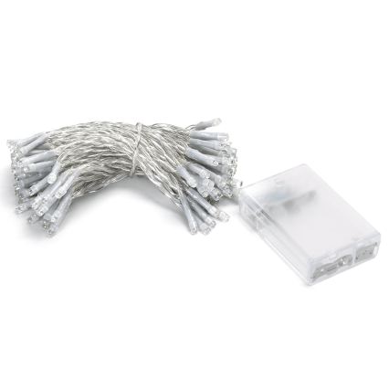 Aigostar - LED коледна гирлянда 100xLED/3xAA 10,3m студено бяло