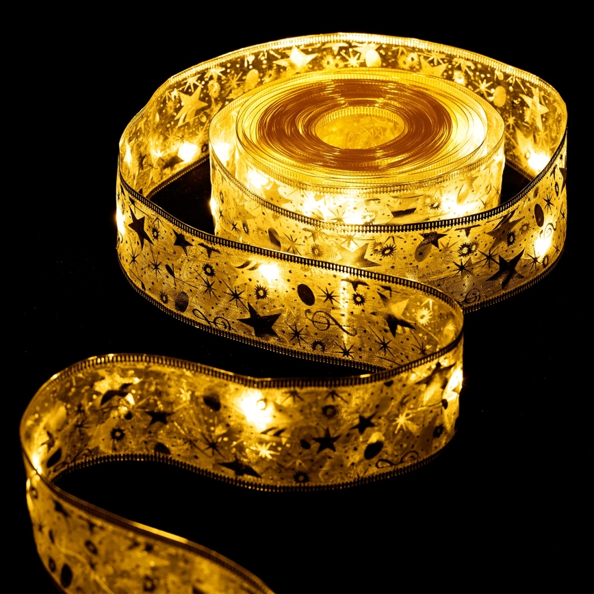 Aigostar - LED коледен гирлянд, 100xLED/3xAA, 10 m, топло бяло, златист