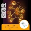 Aigostar - LED коледна гирлянда 10xLED/3xAA 1,5m топла бяла ръкавица