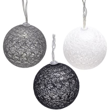 Aigostar - LED коледна гирлянда 10xLED/3xAA 2m топла бяла светлина