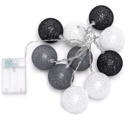 Aigostar - LED коледна гирлянда 10xLED/3xAA 2m топла бяла светлина