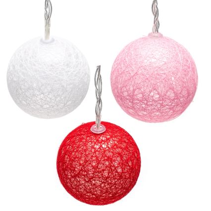 Aigostar - LED коледна гирлянда 10xLED/3xAA 2m топло бяло