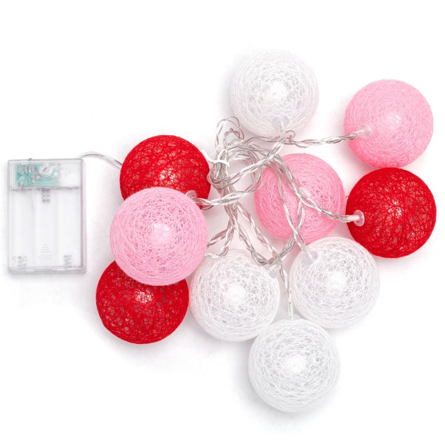 Aigostar - LED коледна гирлянда 10xLED/3xAA 2m топло бяло