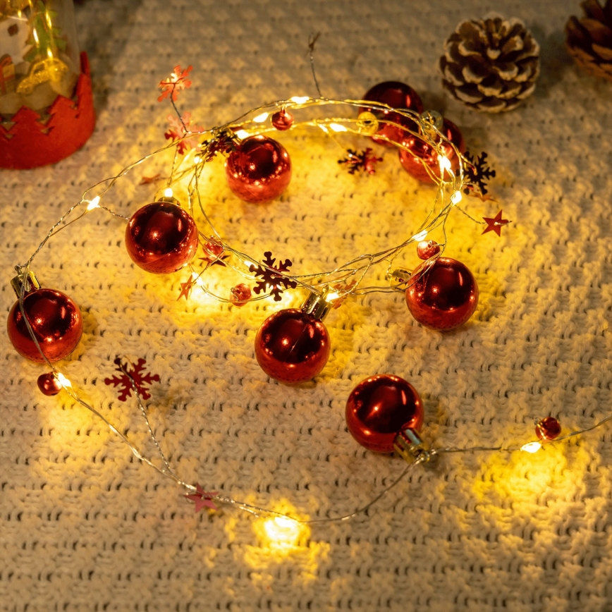 Aigostar - LED коледен гирлянд 20xLED/3xAA, 2 м, топла бяла светлина