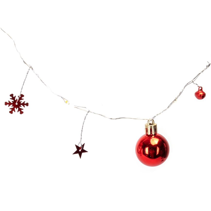 Aigostar - LED коледен гирлянд 20xLED/3xAA, 2 м, топла бяла светлина