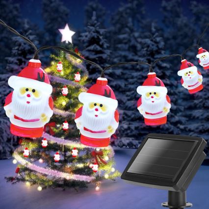 Aigostar - LED коледна соларна гирлянда 10xLED/3,8 m IP44 студена бяла 400 mAh