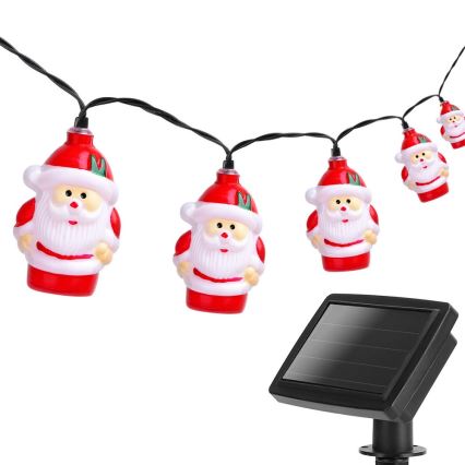 Aigostar - LED коледна соларна гирлянда 10xLED/3,8 m IP44 студена бяла 400 mAh