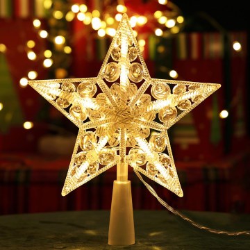 Aigostar - LED коледна украса 16xLED/3xAA топла бяла звезда