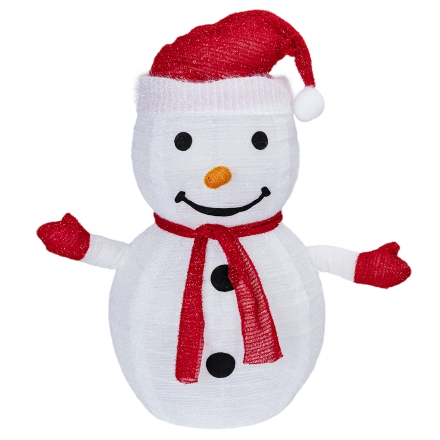 Aigostar - LED коледна външна декорация 50xLED/3xAA 0,7m IP44 снежен човек + дистанционно управление