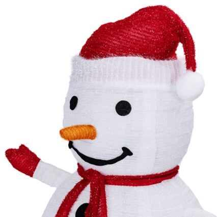 Aigostar - LED коледна външна декорация 50xLED/3xAA 0,7m IP44 снежен човек + дистанционно управление