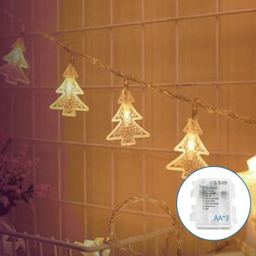 Aigostar - LED Коледни лампички 20xLED/3xAA 3,3 м дървета