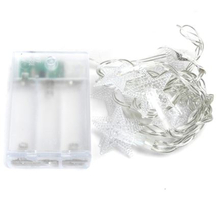 Aigostar - LED Коледни лампички 20xLED/3xAA 3,3 м звезди