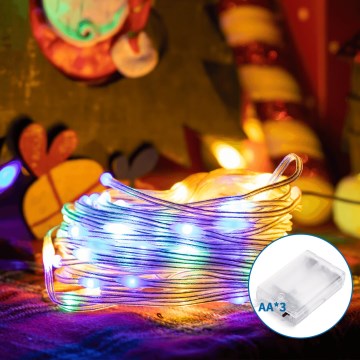 Aigostar - LED Коледни лампички 50xLED/3xAA 5,3 м многоцветен