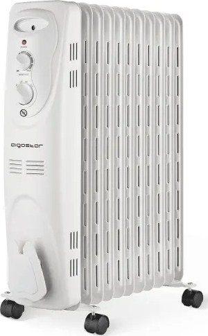Aigostar - Маслен радиатор с 11 ребра, 2300 W/230 V, бял