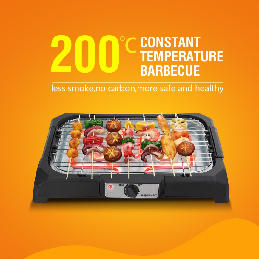 Aigostar - Настолен електрически грил 2000W/230V