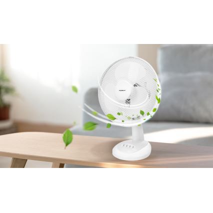 Aigostar - Настолен вентилатор 35W/230V 34 cм бял