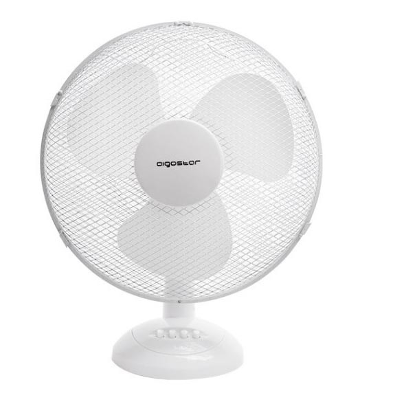 Aigostar - Настолен вентилатор 45W/230V 34 cм бял