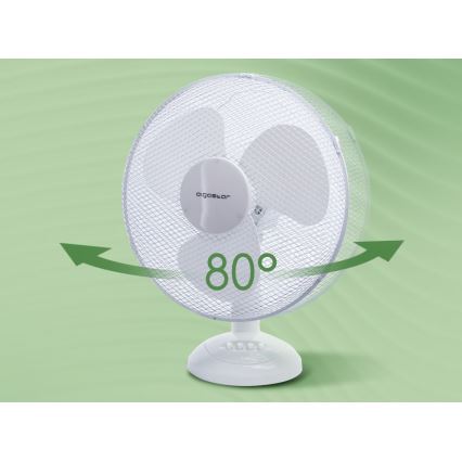 Aigostar - Настолен вентилатор 45W/230V 34 cм бял