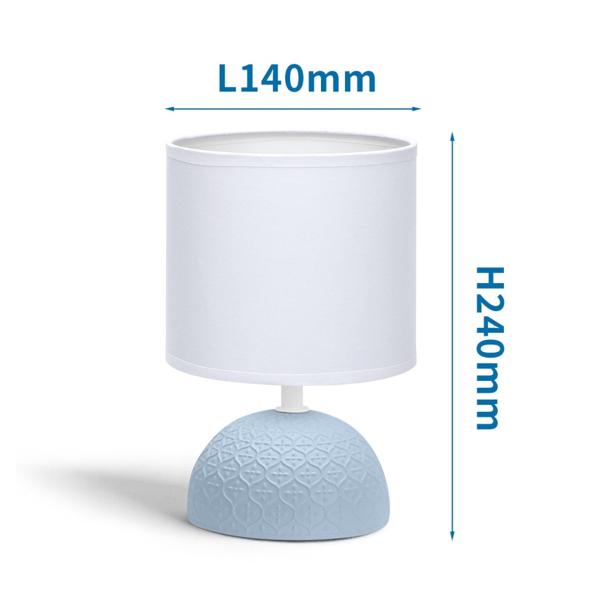 Aigostar - Настолна лампа 1xE14/40W/230V синя/бяла