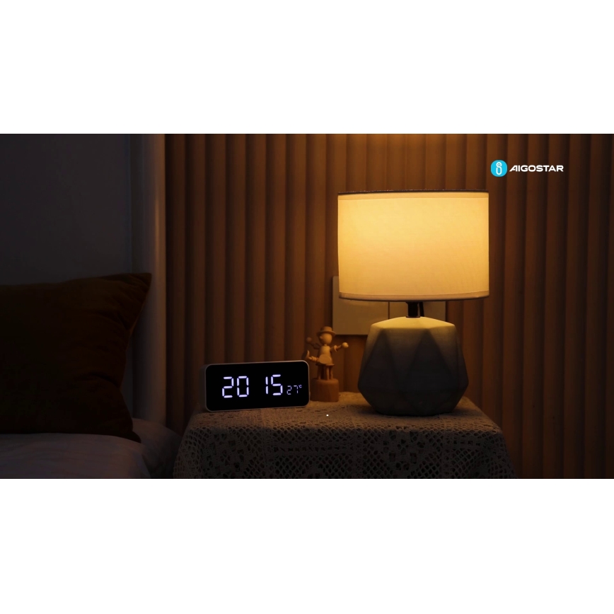 Aigostar - Настолна лампа 1xE14/40W/230V сив