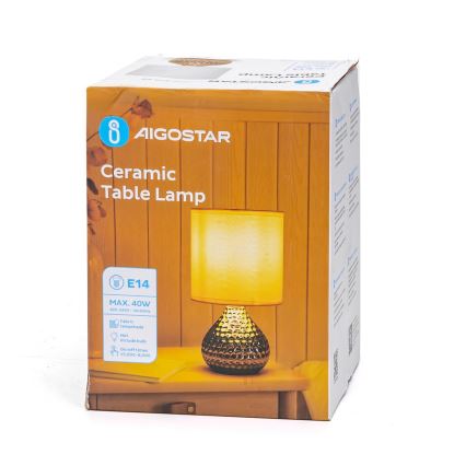 Aigostar - Настолна лампа 1xE14/40W/230V златист