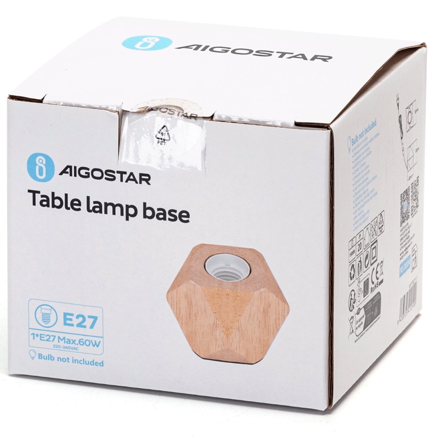 Aigostar - Настолна лампа 1xE27/60W/230V бежов