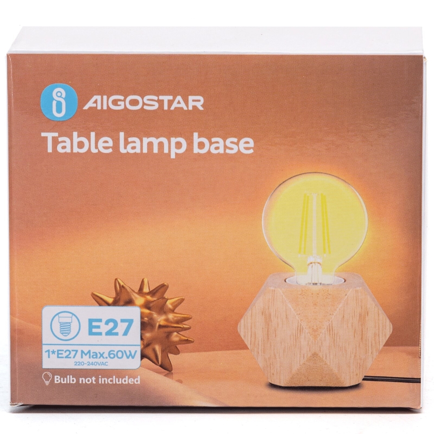 Aigostar - Настолна лампа 1xE27/60W/230V бежов