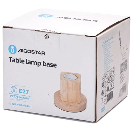 Aigostar - Настолна лампа 1xE27/60W/230V бежов
